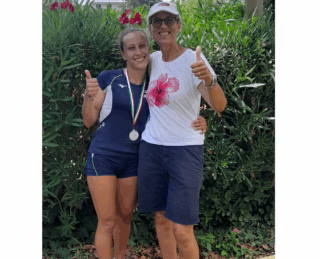 In foto: Ludovica Cavo con l'allenatrice Roberta Grassi