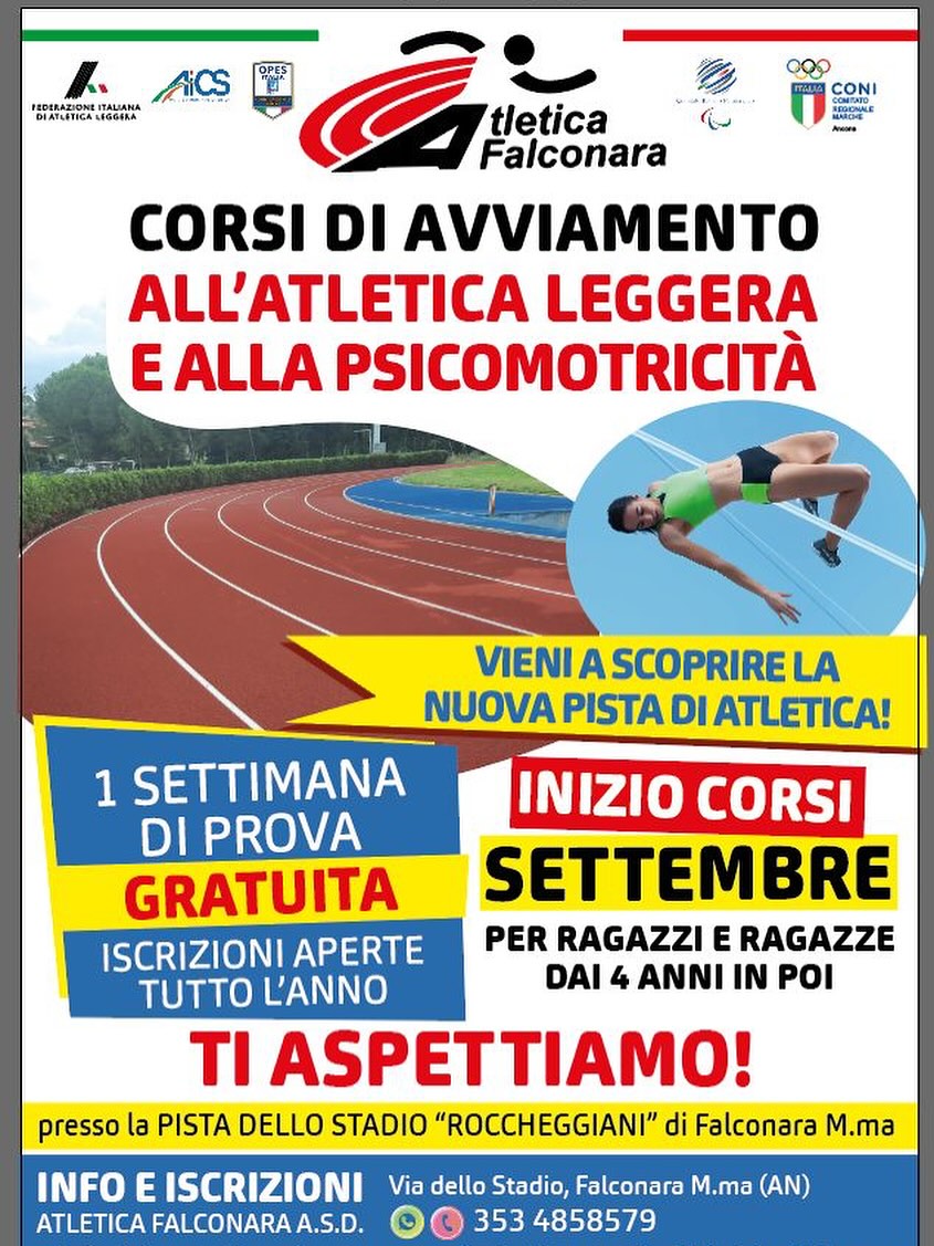 Atletica Falconara corsi avviamento atletica leggera
