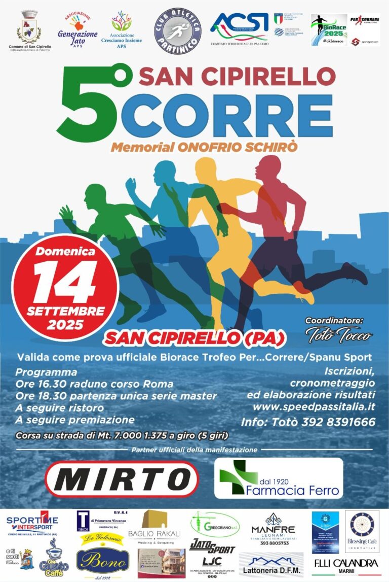 locandina biorace 5° SAN CIPIRELLO CORRE
