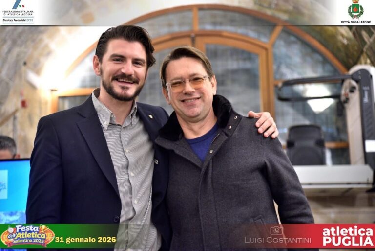 Eusebio Haliti, presidente comitato regionale Fidal Puglia, e Cristian Casili, vicepresidente della Regione Puglia e assessore al welfare e allo sport (2), Foto Luigi Costantini