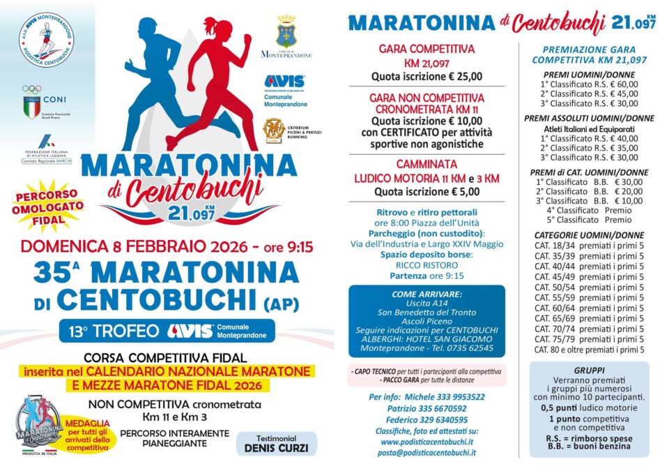 Maratonina di Centobuchi 08022026 locandina