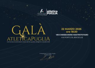 INVITO GALA' DELL'ATLETICA, 22 MARZO @ Vecchie Segherie Bisceglie