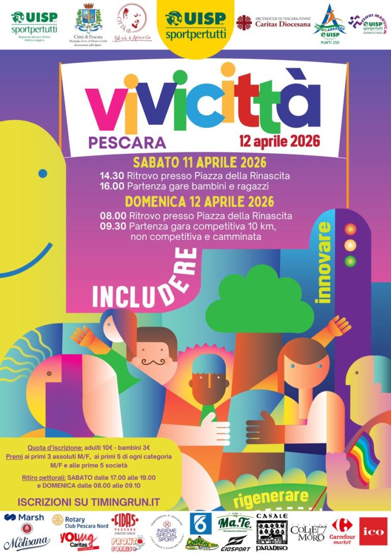 Vivicittà Pescara 12042026 locandina
