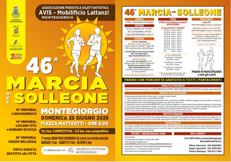 Marcia del Solleone 28062026 locandina