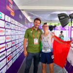 Eusebio Haliti con il marciatore d'argento Davide Sorressa (foto Francesca Grana, FIDAL)