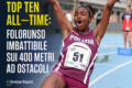 LISTE ITALIANE TOP TEN ALL—TIME: FOLORUNSO IMBATTIBILE SUI 400 METRI AD OSTACOLI - di Giuseppe Baguzzi