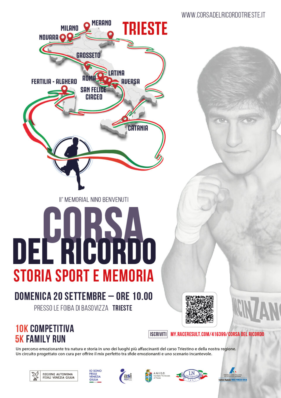 locandina Corsa del ricordo Trieste