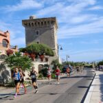 di corsa sul lungomare del circeo
