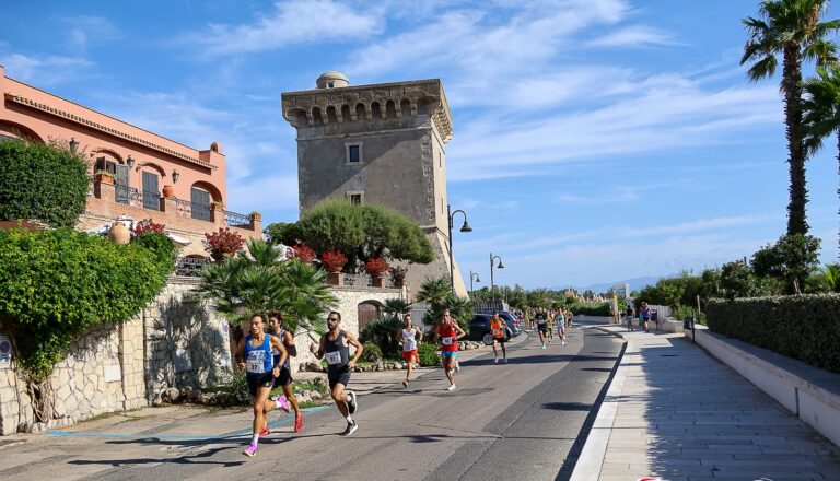 di corsa sul lungomare del circeo