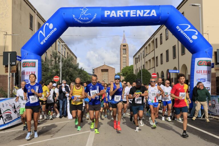 la partenza della II Corsa del Ricordo di Fertilia